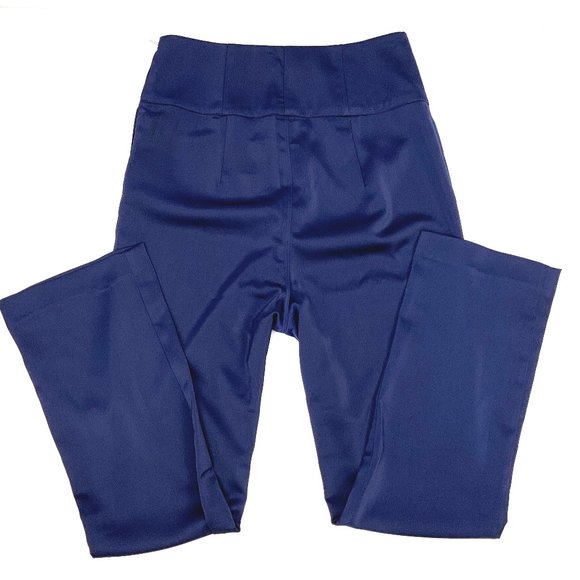 NBD Revolve Satin Fleur Trouser DressPants In Blueberry Small - Picture 10 of 16